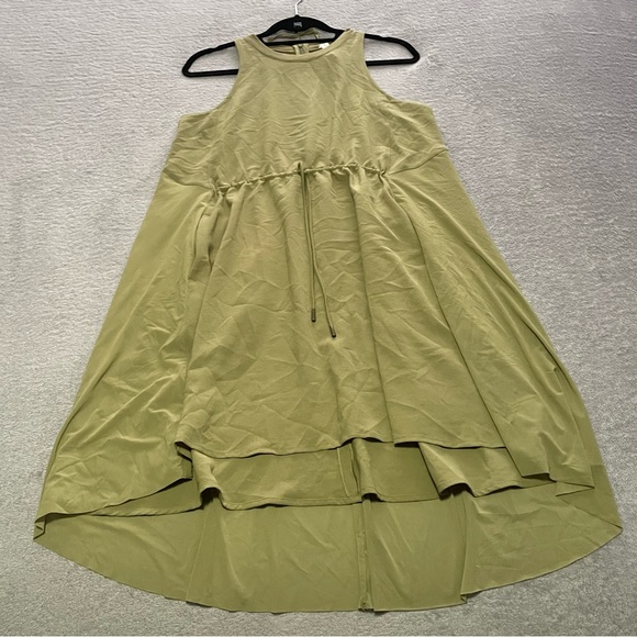 Lululemon mesh overlay high neck dress size 6 in bronze green - Picture 2 of 10